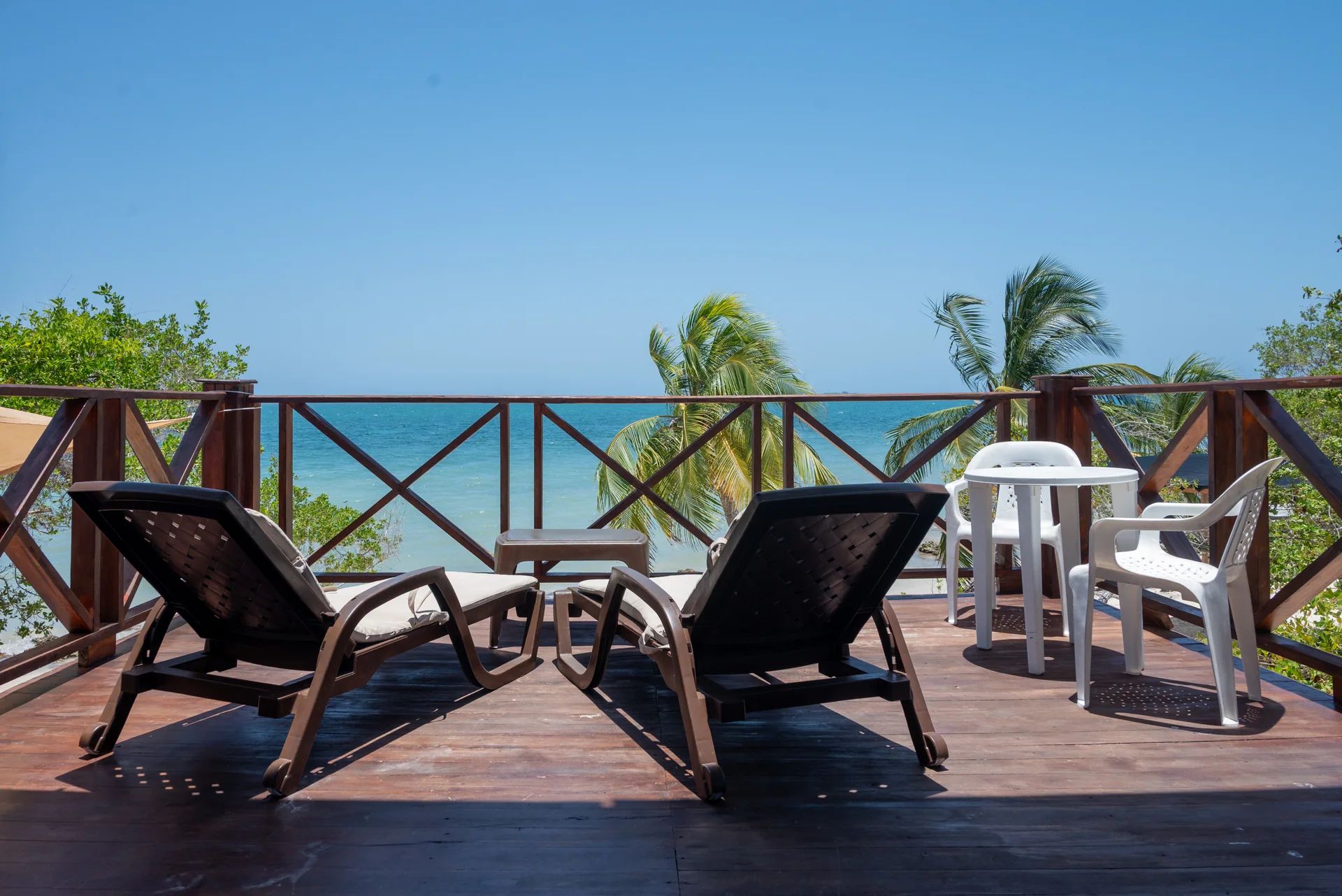 Panoramic Caribbean sea view from Casa Gaviota private villa balcony in Punta Piedra Barú